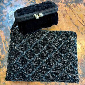 Vintage Lancome Lipstick Clutch & Zippered Pouch